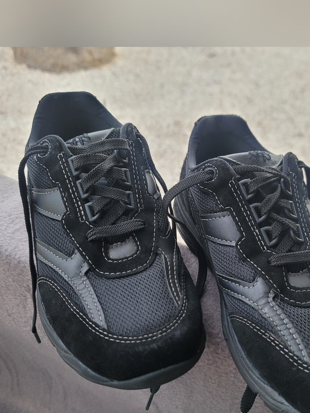 SAS Tour Mesh Black Silver Walking Shoes Women’s Size 7 W Wide Comfort Sneakers